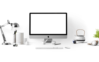 Apple, computer, desk — Top Interior Design Trends in Bengaluru for 2025